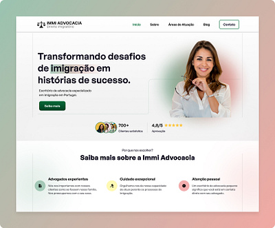 Landing Page de um Escritório de Advocacia branding graphic design identidade visual landing page uiux webdesign