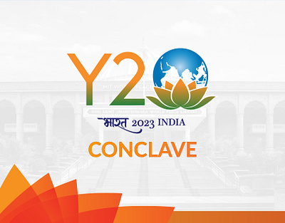 Y20 2023 CONCLAVE - Event Graphic Design badges banner dropdown event flex graphic design id card lanyard poster standee visual design