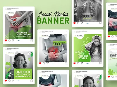 Health and Wellness Social Media post | Banner | Ads advertisement banner design campaign creative banner facebook post fleexstudio graphic design healthy instagram banners instagram post promotion social banner social design social media social media ads social media banner social media banner design story web banner wellness banner