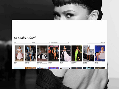 Zendaya Lookbook animation design fashion freelance freelance designer gallery microinteraction ui ui design ux ux design web design