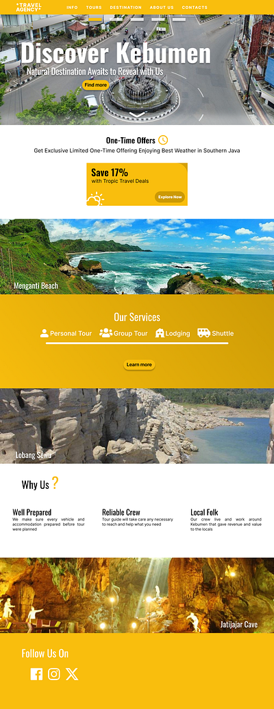 A Landing Page for *Travel Agency* branding graphic design landingpage ui