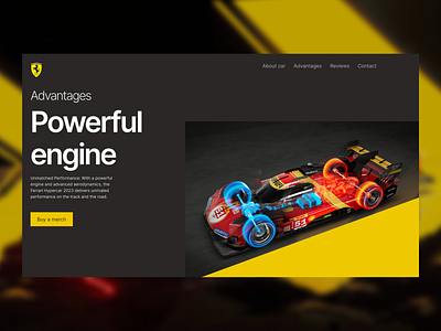 Ferrari Hypercar branding design ferrari graphic design hypercar landing uidesign uiux