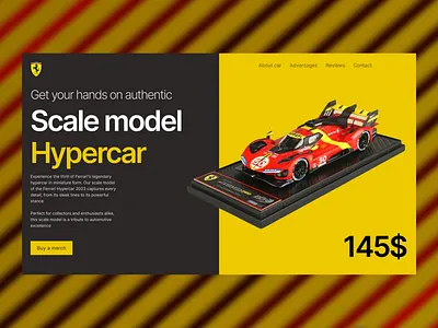 Ferrari Hypercar Model branding design ferrari graphic design hypercar landing uidesign uiux