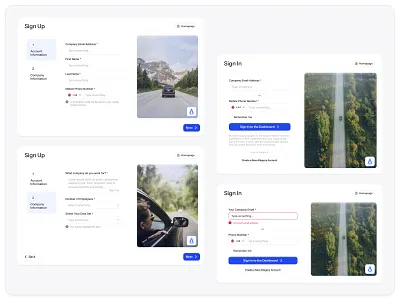 Signup & Login Screens dashboard design insurance login progress register signin signup ui ux