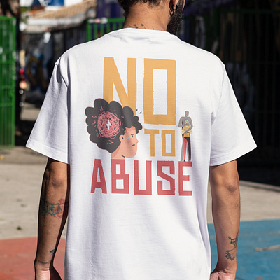 No to Abuse: Creative Messaging graphics design graphic design illustration t shirt design t shirt graphics vector