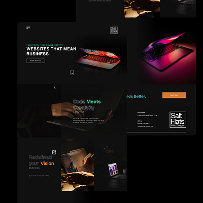 IT Solution Landing Page branding color palette dark theme it it company website landing page minimal modern uiux design web design