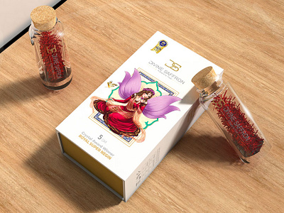 Divine Saffron Packaging Design packaging design saffron packaging zarifgraphic