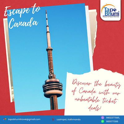 Travel to Canada canada design graphic design postdesign socialmediapost travelpost