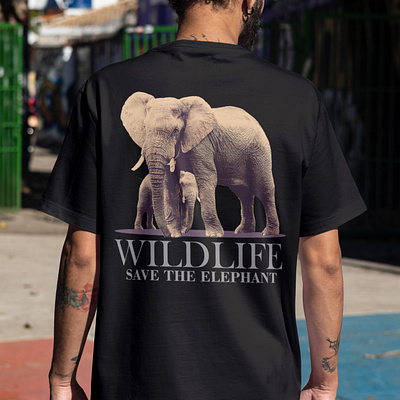 Save The Elephant T-shirt design. design graphic design illustration t shirt graphics vector