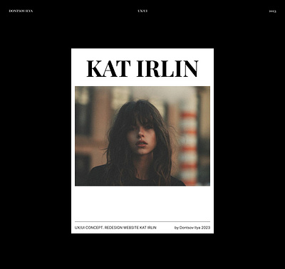 Kat Irlin. Photographer portfolio design photographer porfolio portfoliophotographer ui uiux ux uxui web webdesign