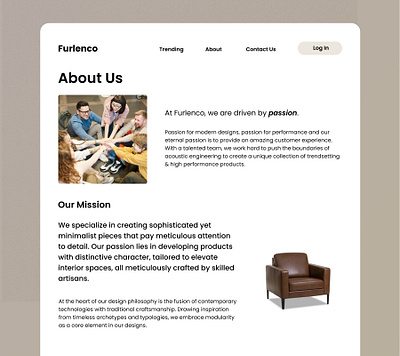 About us page design figma product design ui uiux ux