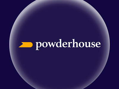 Powderhouse Logo Design blue bold brand branding clever finance financial house logo minimal modern negative space oorange powder red simple simple logo smart venture yellow