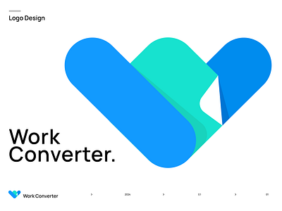Logo,Logo design,Work converter logo& Brand identity design branding graphic design logo