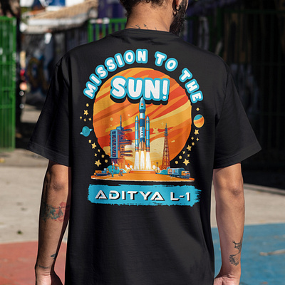 Aditya L-1 Spacecraft Vector Graphics design graphic design illustration t shirt design t shirt graphics vector