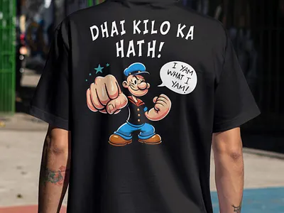 Popeye Custom Illustrator graphics design graphic design illustration t shirt design t shirt graphics vector