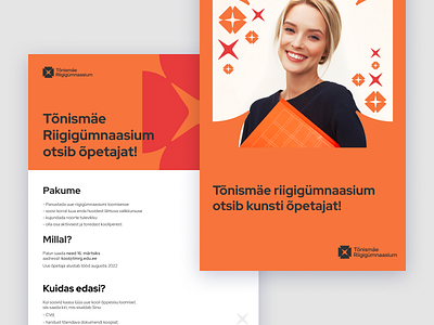 Tõnismäe State Gymnasium brand branding design graphic design identity logo visual identity