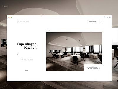 Geranium. Copenhagen Kitchen design kitchen restaurant ui uiux ux web website