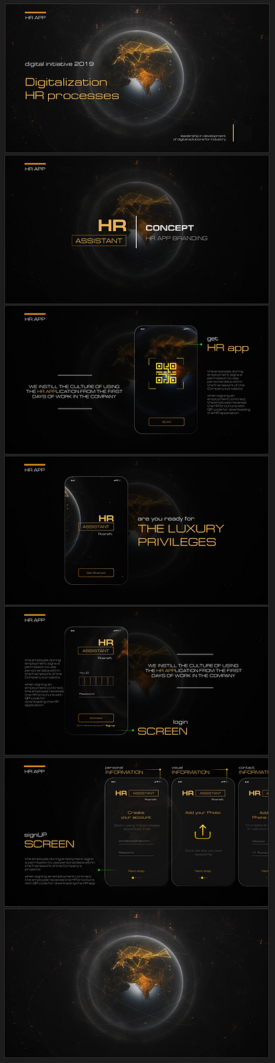 HR app concept app application branding design figma graphic design hr mobile ppt prototype ui