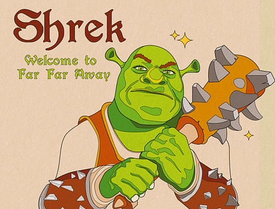 Shrek Film Poster Design, Dreamworks animation artwork cartel design dreamworks graphic design illustration poster shrek