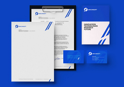 Amconsoft corporate style branding corporate style graphic design identity guide stationary stationery