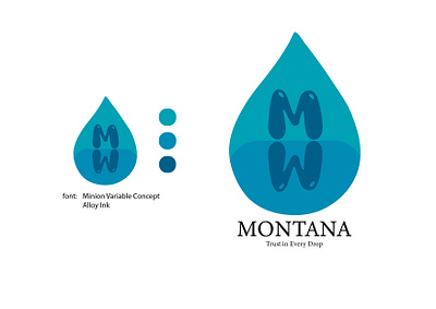 MONTANA- Water company logo Design branding design graphic design illustration logo vector