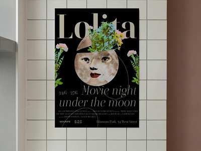 Lolita Poster Illustration and Design art print branding contemporary design contemporary poster design poster digital art digital collage digital illustration editorial art editorial illustration graphic design illustration illustrator movie poster poster design poster illustration print design