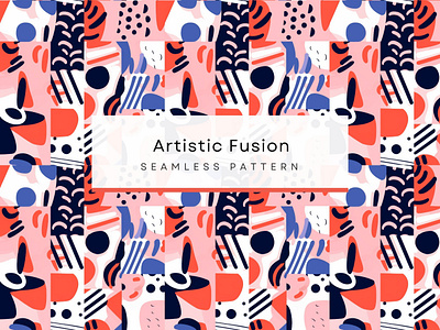 Artistic fusion, Seamless Patterns 300 DPI, 4K, Artistic designs artistic fusion pattern contemporary patterns geometric shapes matisse style pattern modern design navy blue pattern pattern pack seamless patterns vibrant color pattern