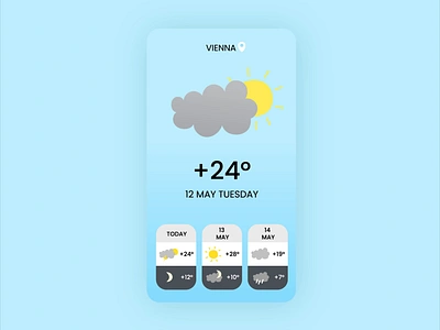 Daily UI 037 - Weather Design Animation daily ui dailyui design icon design illustration motion motion design motion graphics motion ui ui ui design weather weather app webdesign