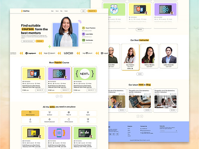 Online learning platform UI/UX Design e learning platform ui learning platform online learning platform