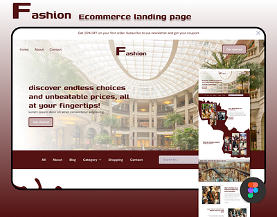 fashion-Ecommerce landing page fashion figma landingpage product design ui