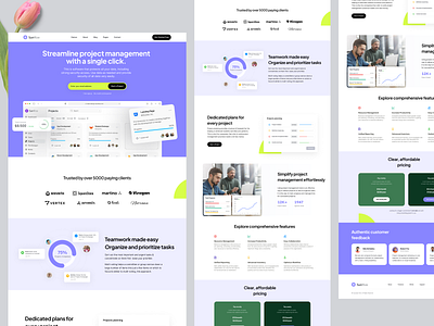 SaaS Landing Page b2b branding design illustration landing page minimal landing page saas saas landing page task landing page web app web design website