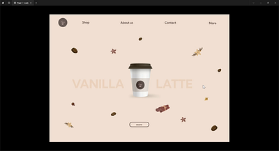Cupie - coffeshop website animation app branding design graphic design icon illustration illustrator logo logo design motion graphics typography ui ux vector web web design website