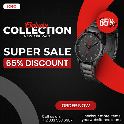 Social Media Post - Watch Collection ad design banner design branding creative ad design creative banner design creative poster design design graphic design poster design social social media post