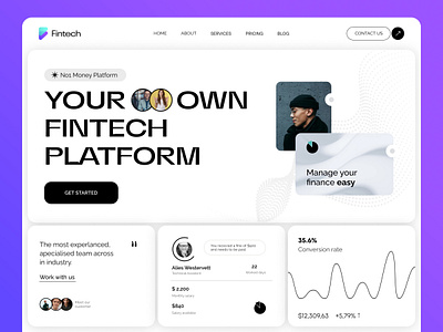 Fintech Saas website app design classy website creative creative website design fintech platform fintech saas fintech web marketing website react website saas website super websiite web webflow website website design wordpress