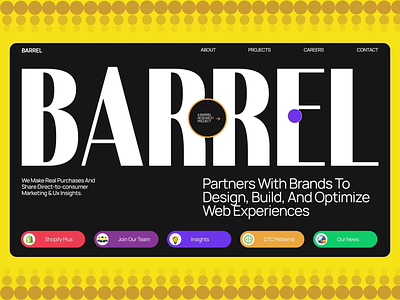 Barrel | studio redesign concept animation design ui ux web