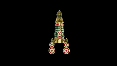 Tirupati crown 3D modeling 3d animation crown god modeling rubie stones