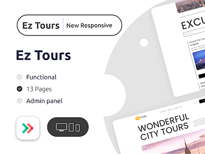 Ez Tours NoCode Web Template bubble.io eazycode excursions holiday nocode nocode solution tours travel travel app web template