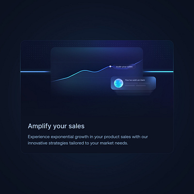 UI card - Sales growth graphic design ui