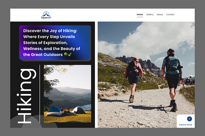 Hiking Sports Agency Landing Page landing page ui ux design website