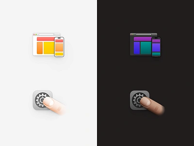 Skills browser cog dark mode finger gear icon design icons iphone realistic settings skills web design