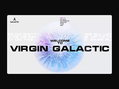 Virgin Galactic | corporate website | redesign animation design ui ux web