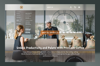 Coffee Shop Landing Page agency coffee shop landing page ui design ux design website