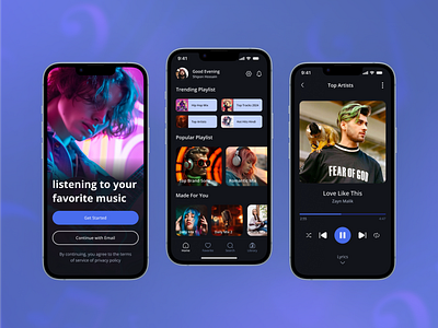 Online music app figma graphic design mobile app music music app music app design ui ui design uiux user interface ux ux design