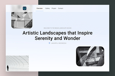 Artistic Landscape Agency Landing Page design landing page landscape ui design ux design website