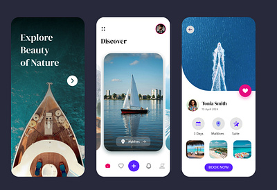 Travel Mobile App app typography ui ux