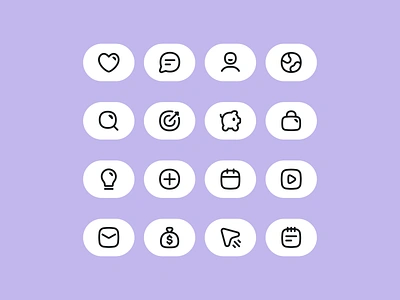 Landed Icons brand branding custom cute design fun icon icon pack iconography identity illustration playful recruitment talent