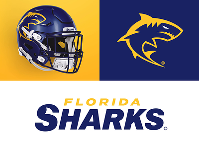 10/32 – Florida Sharks branding design florida football illustration logo sharks sports sports branding typography