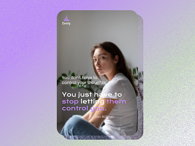 Zenly. Poster for mind health mobile app dailyui design graphic design health app health poster mind health open to work poster tabloid ui ux