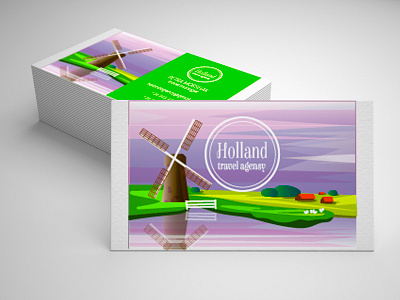 Travel agensy business card branding buinescard graphic design holand logo mill nature travel travelagency