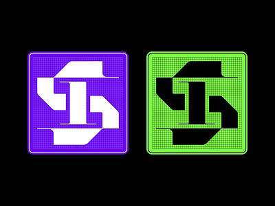 S1 Stickers (SentinelOne) alien branding cyberpunk futurism grid icon letter s logo logotype modernism modular retrofuturism s s1 sentinelone sticker symbol tech type typoography